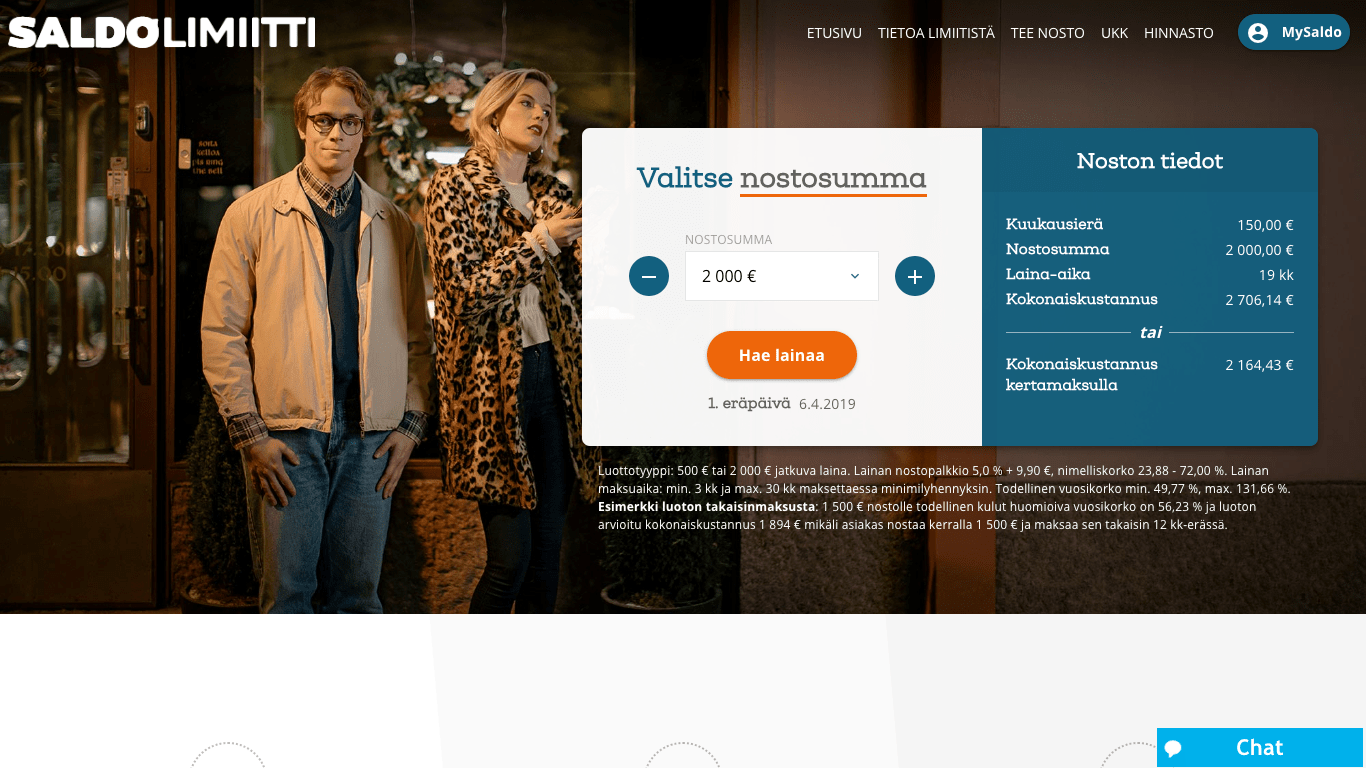 SaldoLimiitti tarjoaa 500 tai 2000 € luottorajan käyttöösi - Kava.fi